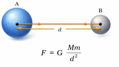Universal Law of Gravitation diagram
